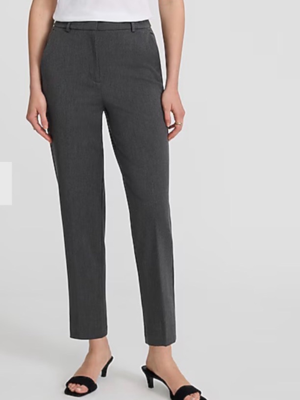 Express EDITOR SKINNY High Rise Black Slim Ankle Pants